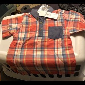 Peek NWT plaid polo size 2/3
